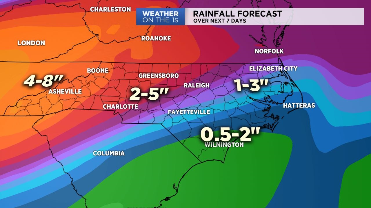 Rain Continues To Dominate Our 7 Day Forecast