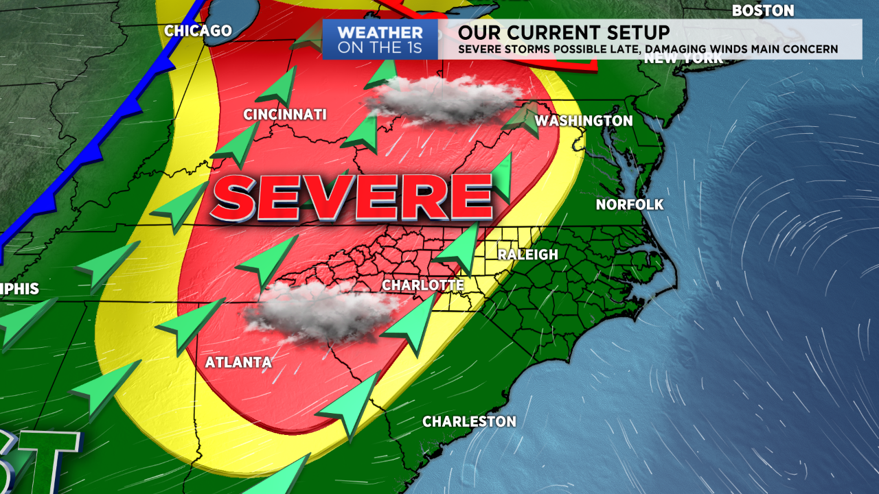 Heat Strikes Back, Small Storm Chance Tonight