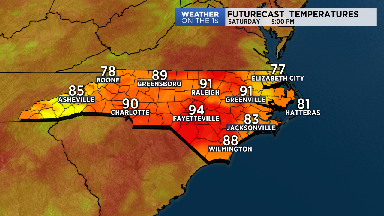 Storms Possible Through a Very Warm Saturday