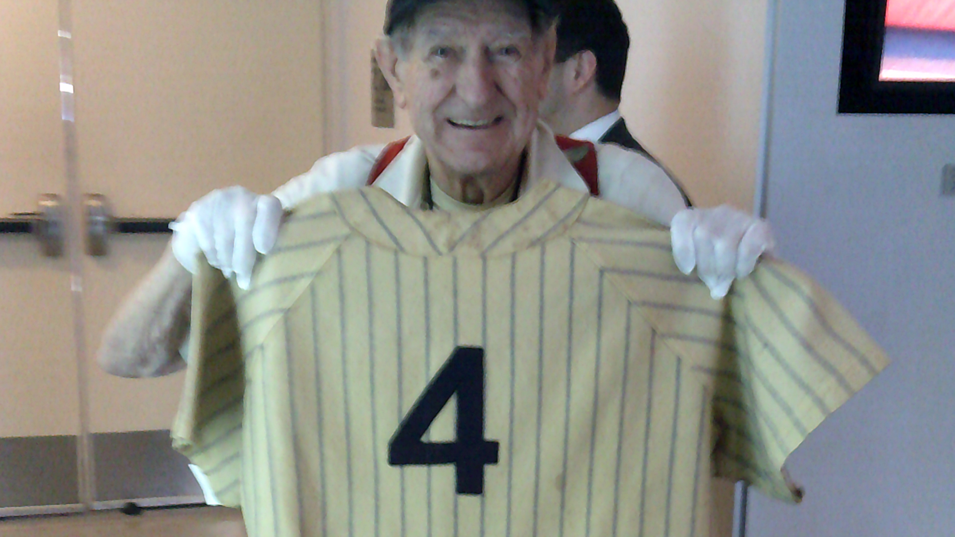 Lou Gehrig's uniform at the Yankee museum at the Stadium.