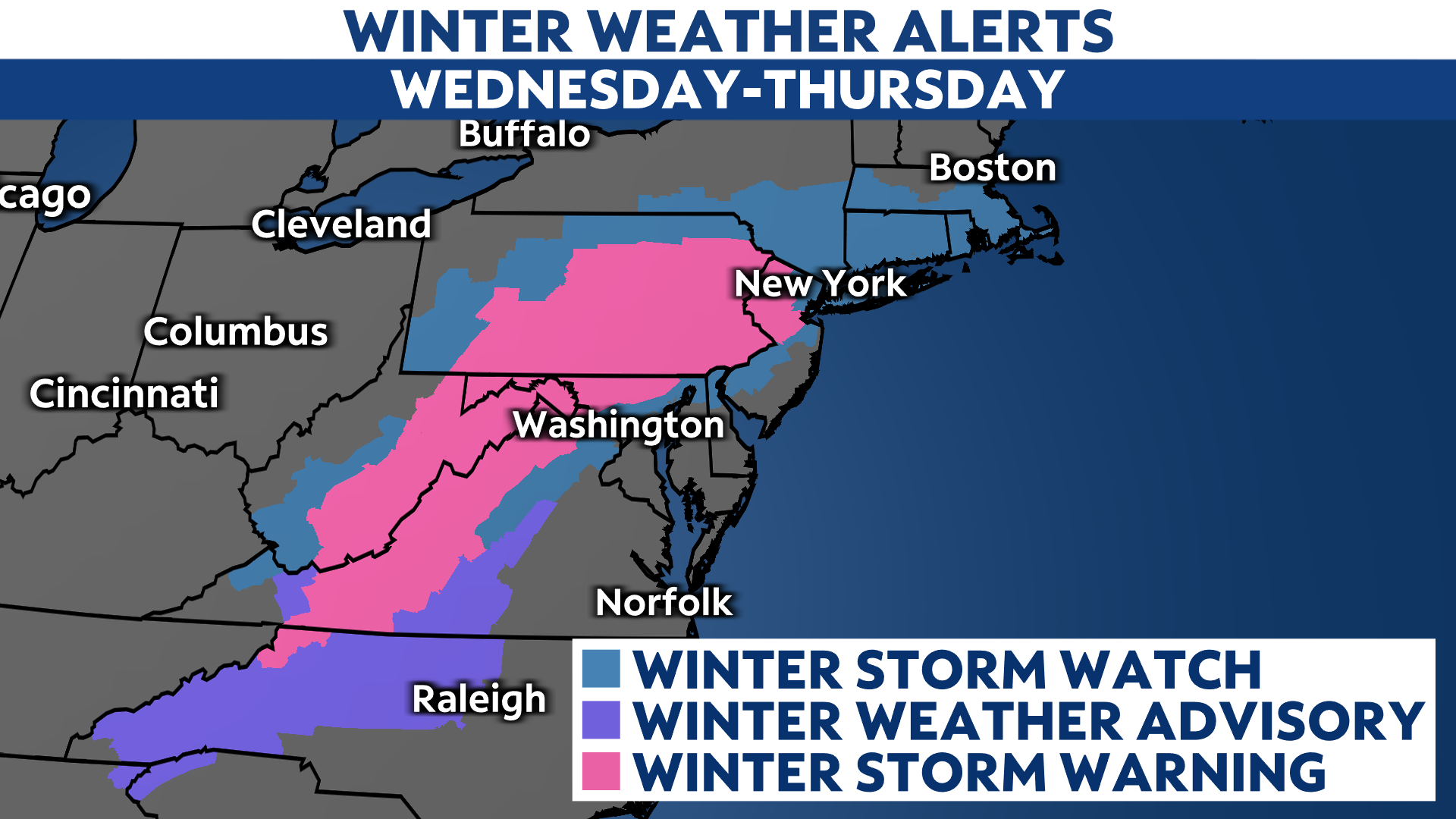 Winter Storm Watches and Warnings Issued Ahead of Nor'easter