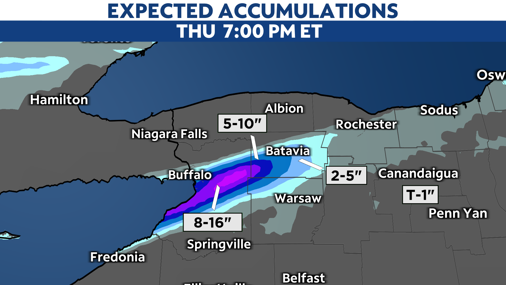 Lakeeffect snow to impact travel through Friday