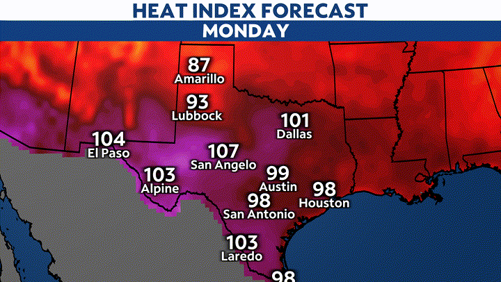 Texas' 2023 'Heat Dome': Which cities were the hottest?