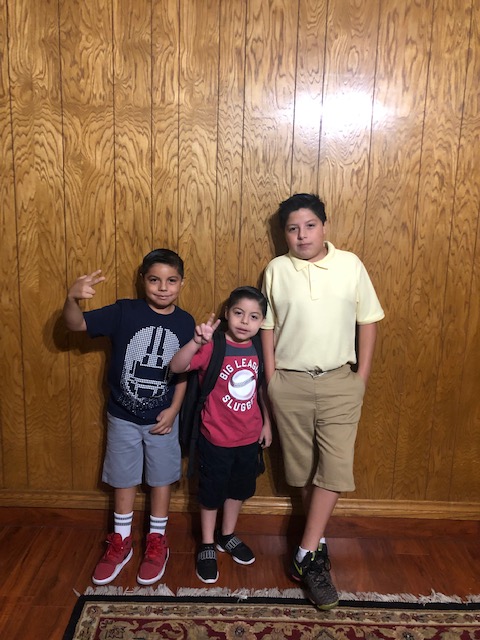 Jadon (Kindergarten), Andrew (3rd grade), and Jared Solis (6th gradel)