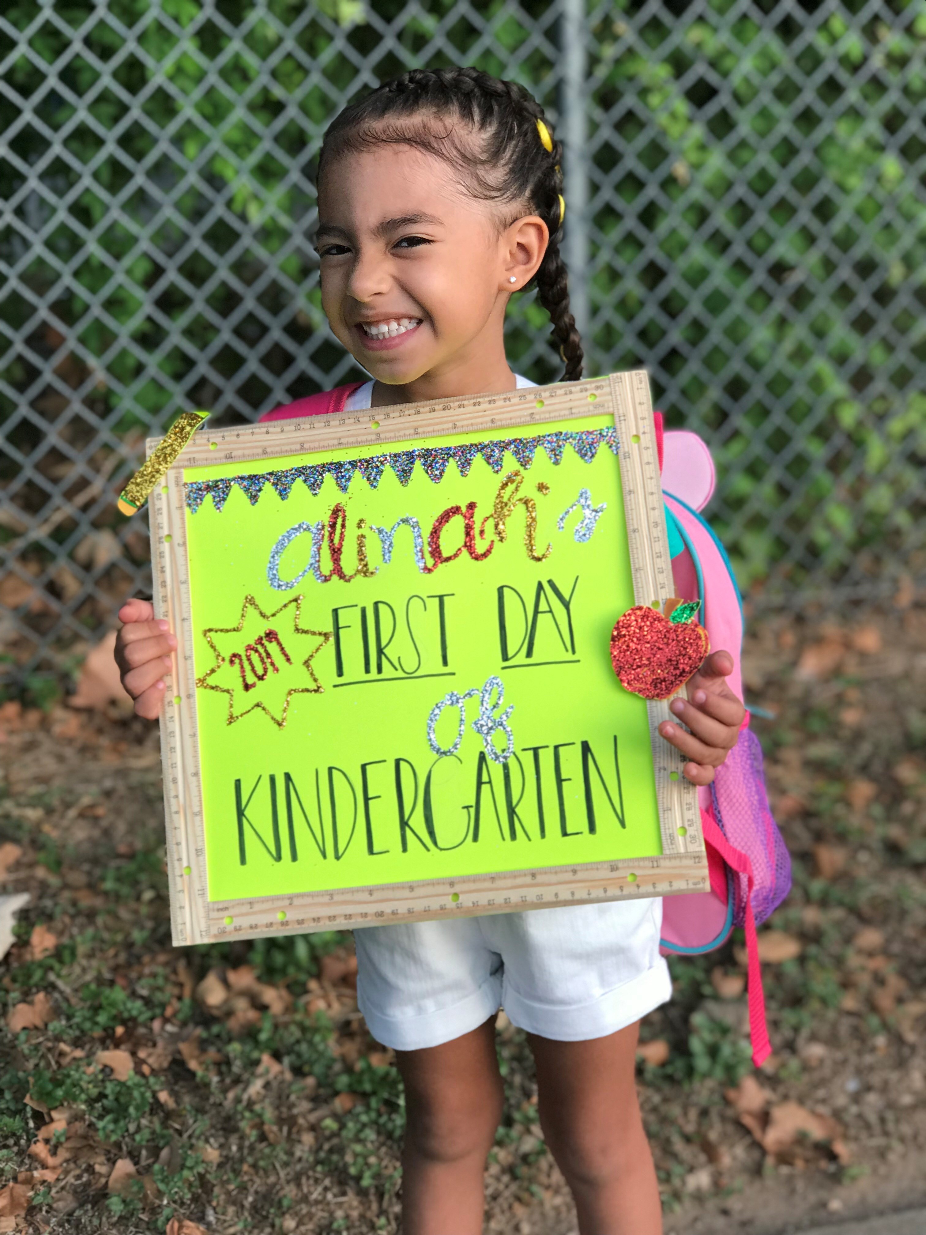 Alinah’s first day of kindergarten